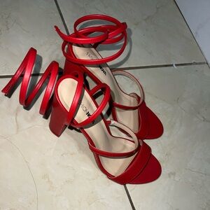 Fashion, nova red heels size 8 1/2